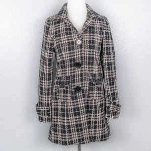 Poetry Clothing Plaid Pea Coat